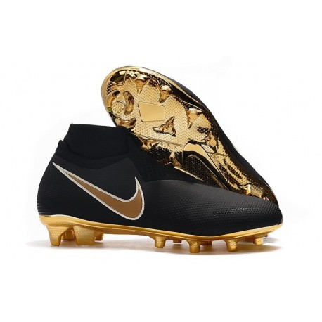 Nike Phantom Vsn Elite DF FG Crampons de Foot - Noir Or