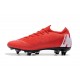 Nike Mercurial Vapor 12 SG-Pro AC Homme - Rouge Blanc
