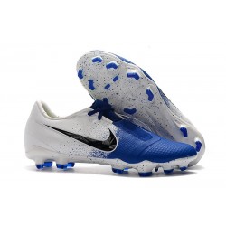 Chaussures Nouvelle Nike Phantom Venom Elite FG Blanc Bleu Noir