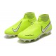 Nike Phantom Vsn Elite DF FG Crampons de Foot - Volt Blanc