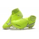 Nike Phantom Vsn Elite DF FG Crampons de Foot - Volt Blanc