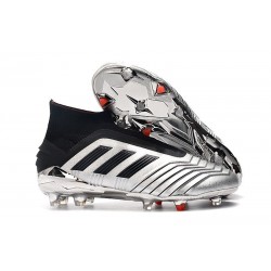 adidas Crampons de Foot Predator 19+ FG Argent Noir