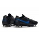Chaussure Nike Tiempo Legend VIII Elite FG Homme - Noir Bleu