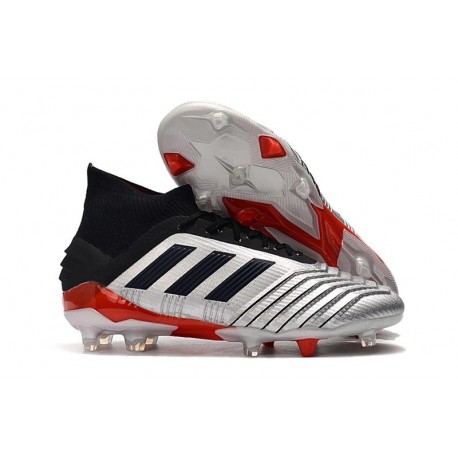 Chaussure adidas Predator 19.1 FG Homme - Argent Noir