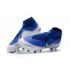 Chaussures de Football Nike Phantom Vision Elite DF FG Bleu Argent