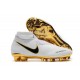 Chaussures de Football Nike Phantom Vision Elite DF FG Blanc Or Noir