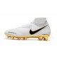 Chaussures de Football Nike Phantom Vision Elite DF FG Blanc Or Noir