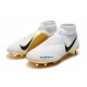 Chaussures de Football Nike Phantom Vision Elite DF FG Blanc Or Noir