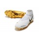 Chaussures de Football Nike Phantom Vision Elite DF FG Blanc Or Noir