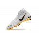 Chaussures de Football Nike Phantom Vision Elite DF FG Blanc Or Noir