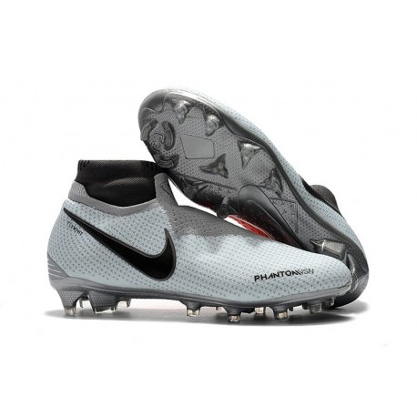 Chaussures de Football Nike Phantom Vision Elite DF FG Gris Rouge