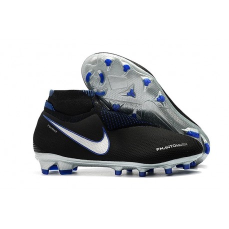 Chaussures de Football Nike Phantom Vision Elite DF FG Noir Bleu