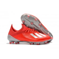 Chaussures adidas X 19.1 FG Rouge Argent