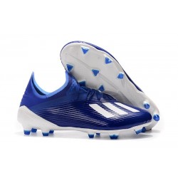 Chaussures adidas X 19.1 FG Bleu Blanc