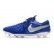 Chaussure Nike Tiempo Legend VIII Elite FG Homme - Bleu Blanc