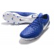 Chaussure Nike Tiempo Legend VIII Elite FG Homme - Bleu Blanc