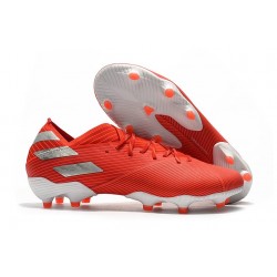 Chaussures de football adidas Nemeziz 19.1 FG Rouge Argent