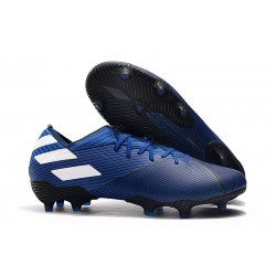 Chaussures de football adidas Nemeziz 19.1 FG Bleu Blanc