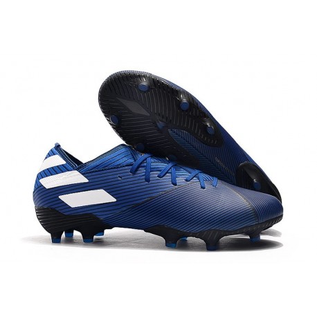 Chaussures de football adidas Nemeziz 19.1 FG Bleu Blanc