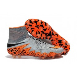 Chaussures 2015 Nouvelle Nike Hypervenom Phantom II FG ACC Gris Orange Noir