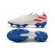 Chaussures de football adidas Nemeziz 19.1 FG Blanc Bleu Rouge