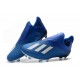 Chaussures de football adidas X 19+ Terrain Sec Bleu Blanc