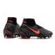 Nike Phantom Vsn Elite DF FG Crampons de Foot - Gris foncé Mangue claire Noir
