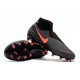 Nike Phantom Vsn Elite DF FG Crampons de Foot - Gris foncé Mangue claire Noir