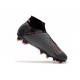 Nike Phantom Vsn Elite DF FG Crampons de Foot - Gris foncé Mangue claire Noir