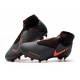 Nike Phantom Vsn Elite DF FG Crampons de Foot - Gris foncé Mangue claire Noir