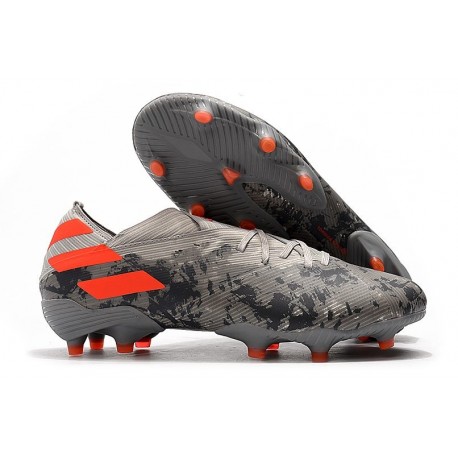 Chaussures de football adidas Nemeziz 19.1 FG Gris/Orange solaire/Craie